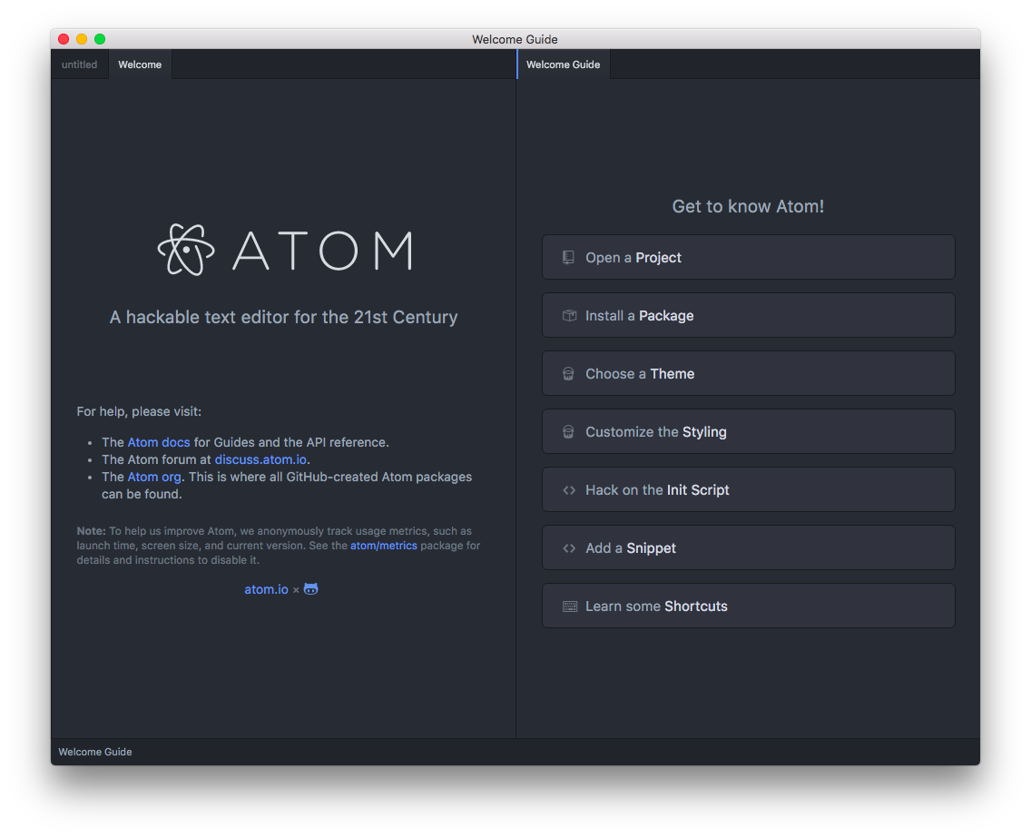 Atom 编辑器